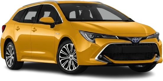 Yellow Toyota Corolla Touring Sports - pre purchase car inspection in Budapest, in English